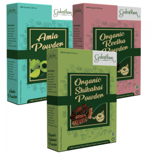 Gulmohar Premium Amla Reetha Shikakai for Stong and Healthy Hair - 300g