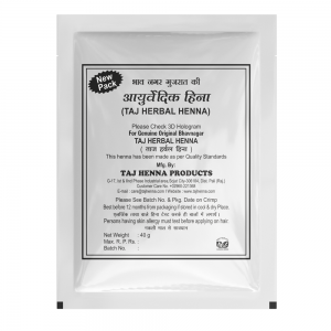 Taj Herbal Henna natural Black Henna 40Gm (pack of 12)