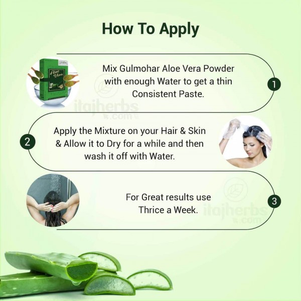 how to use Gulmohar Aloe vera powder