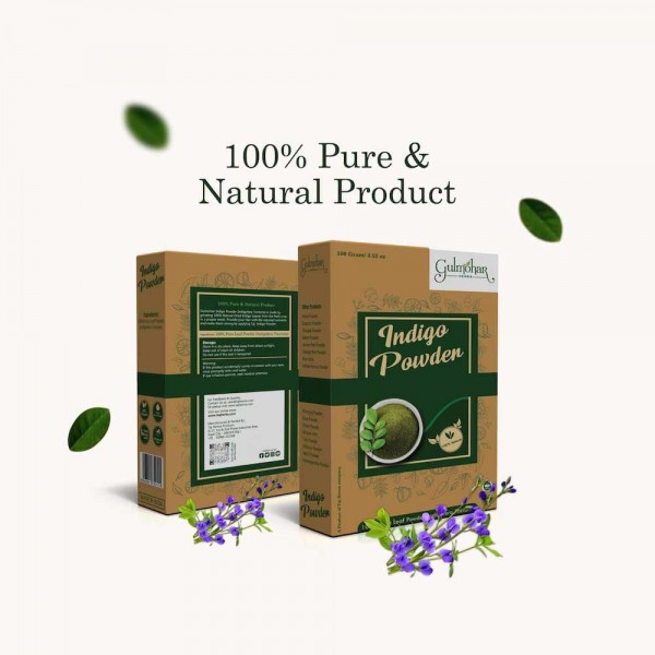 100% natural gulmohar indigo powder for hair