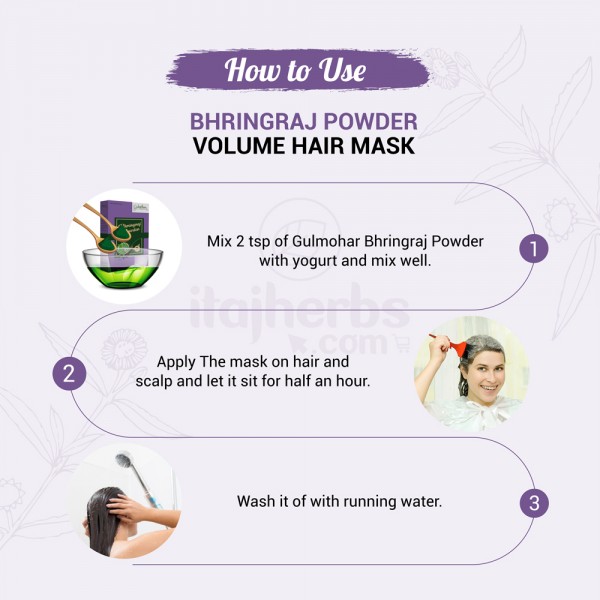 Gulmoahar Pure organic Bhringraj Powder For Hair Growth